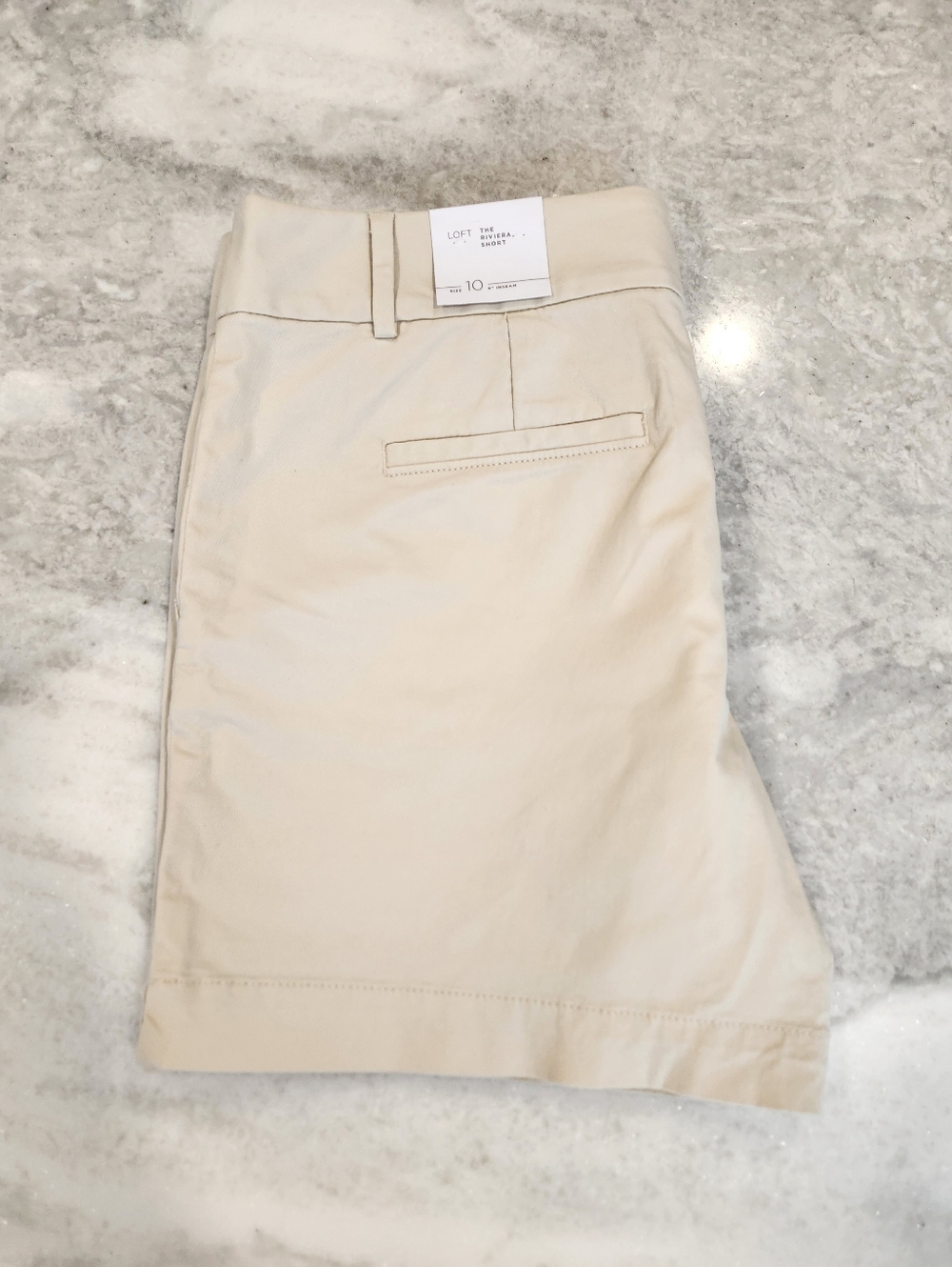 LOFT Khaki Riviera Short 6" Inseam